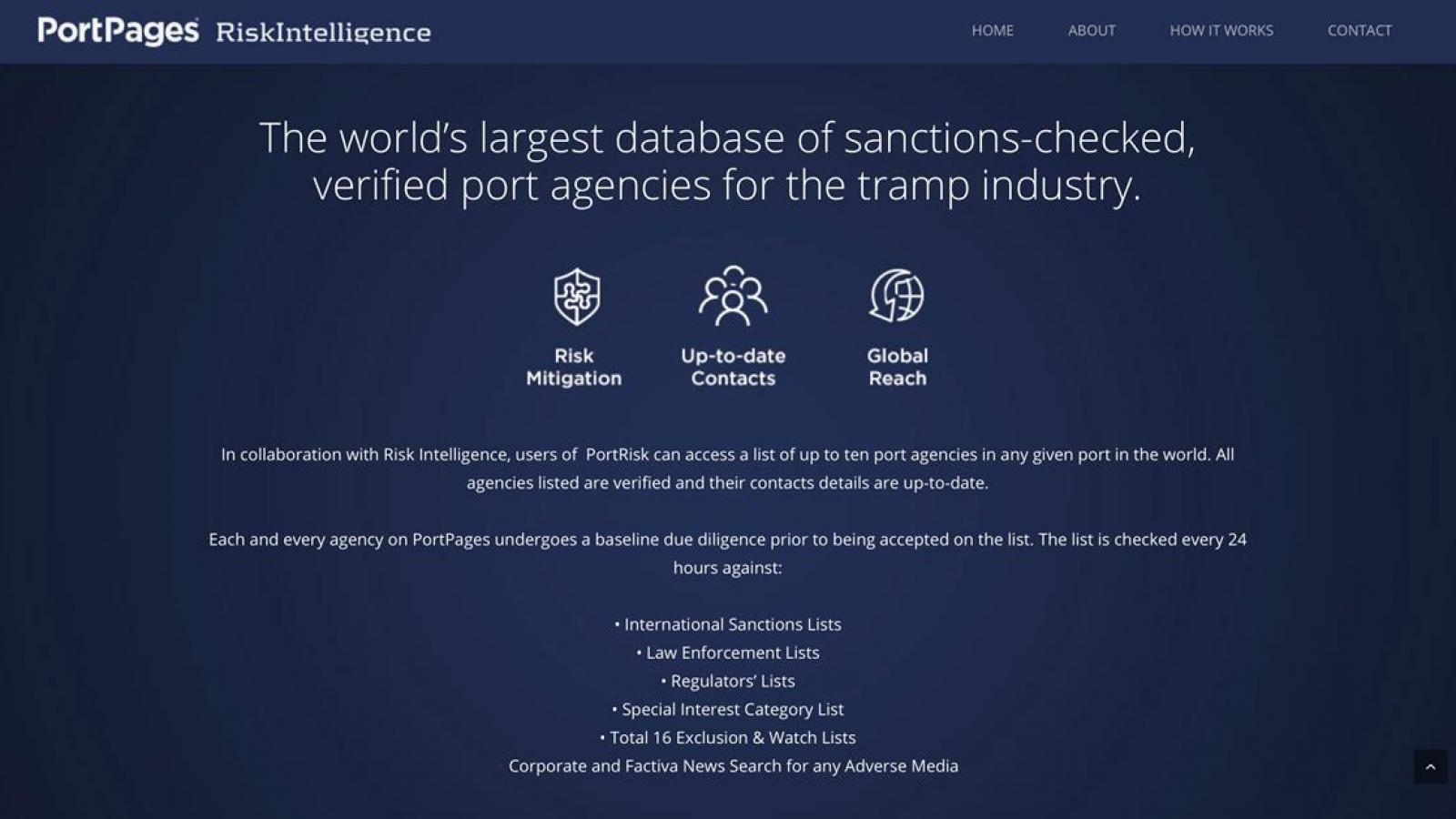 PortPages integration with Risk Intelligence System
