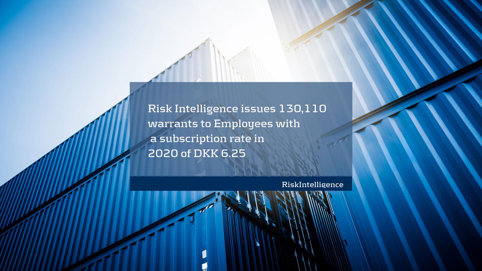 Risk Intelligence issues warrants to employees