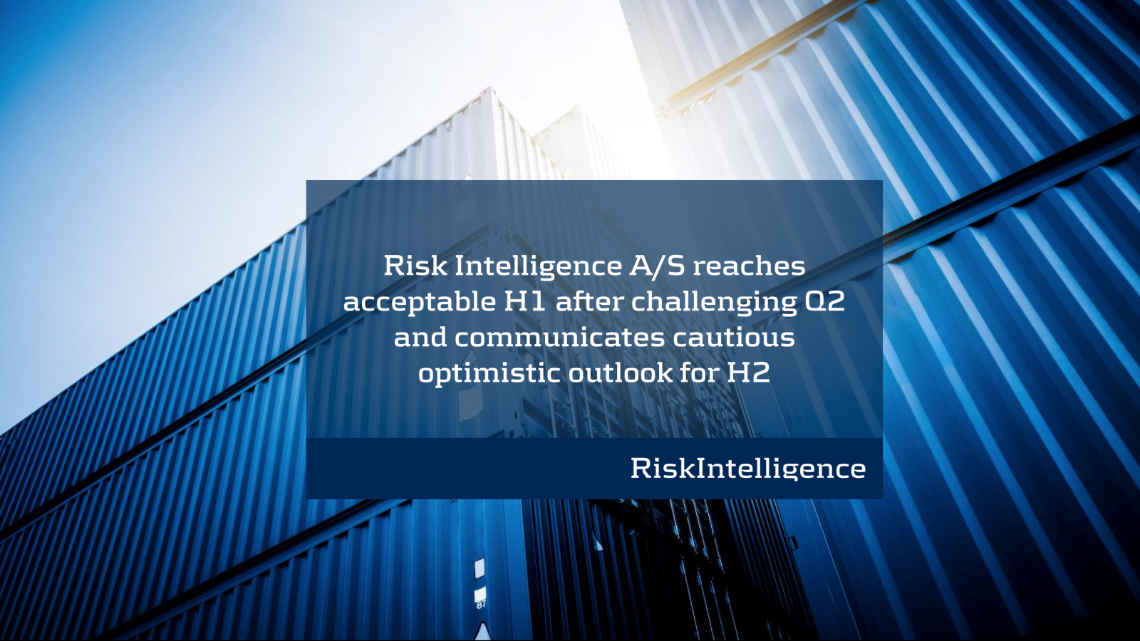 Risk Intelligence A/S (“Risk Intelligence”) announces today that the Company has reached 93% of the revenue for H1 2020 compared to H1 2019 after a challenging Q2.